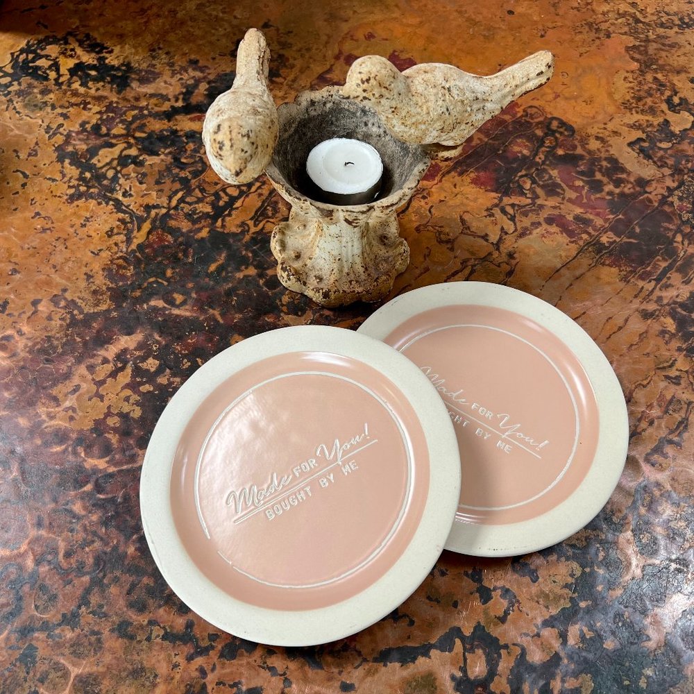 FIRM PRICE! "Made for You - Bought by Me" Celebration Plates (2)
